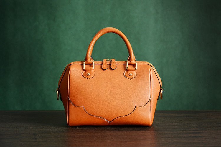 Custom Handmade Vegetable Tanned Italian Leather Tote Bag Lady Bag Women Handbag  D045