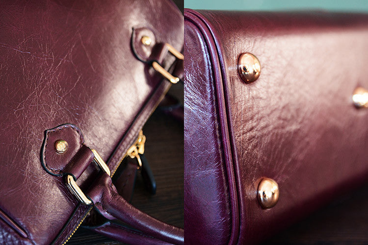 Custom Handmade Vegetable Tanned Italian Leather Tote Bag Lady Bag Women Handbag  D045