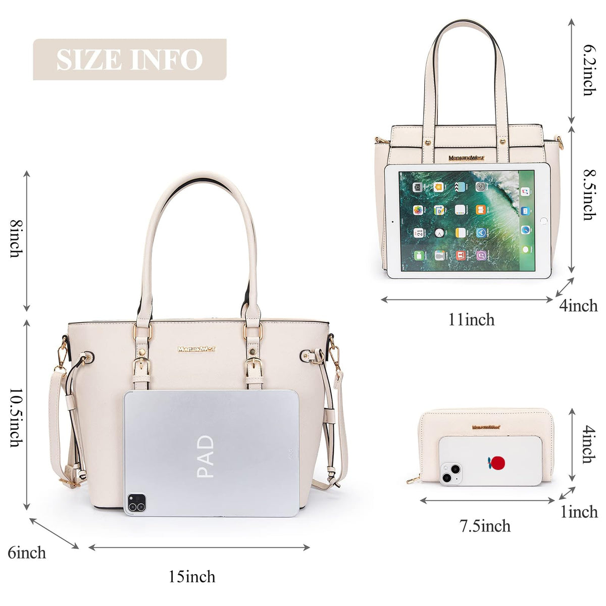 Montana West 3PCS Purses for Women Tote Bag and Wallet Set Shoulder Satchel Handbags