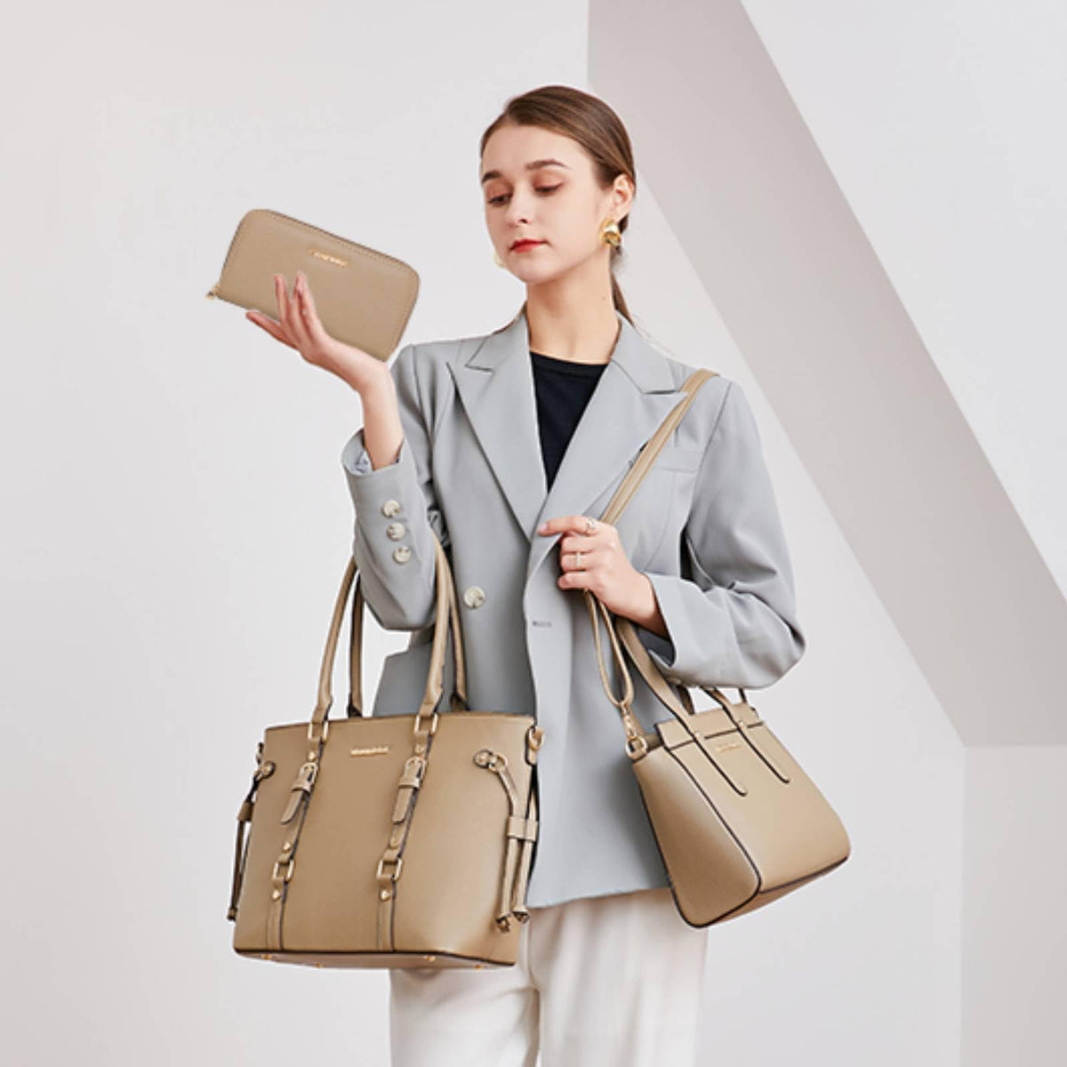 Montana West 3PCS Purses for Women Tote Bag and Wallet Set Shoulder Satchel Handbags