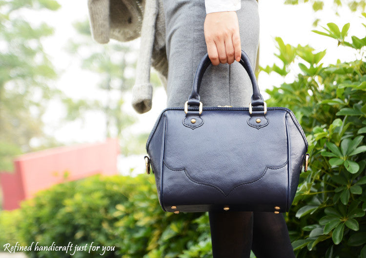 Custom Handmade Vegetable Tanned Italian Leather Tote Bag Lady Bag Women Handbag  D045