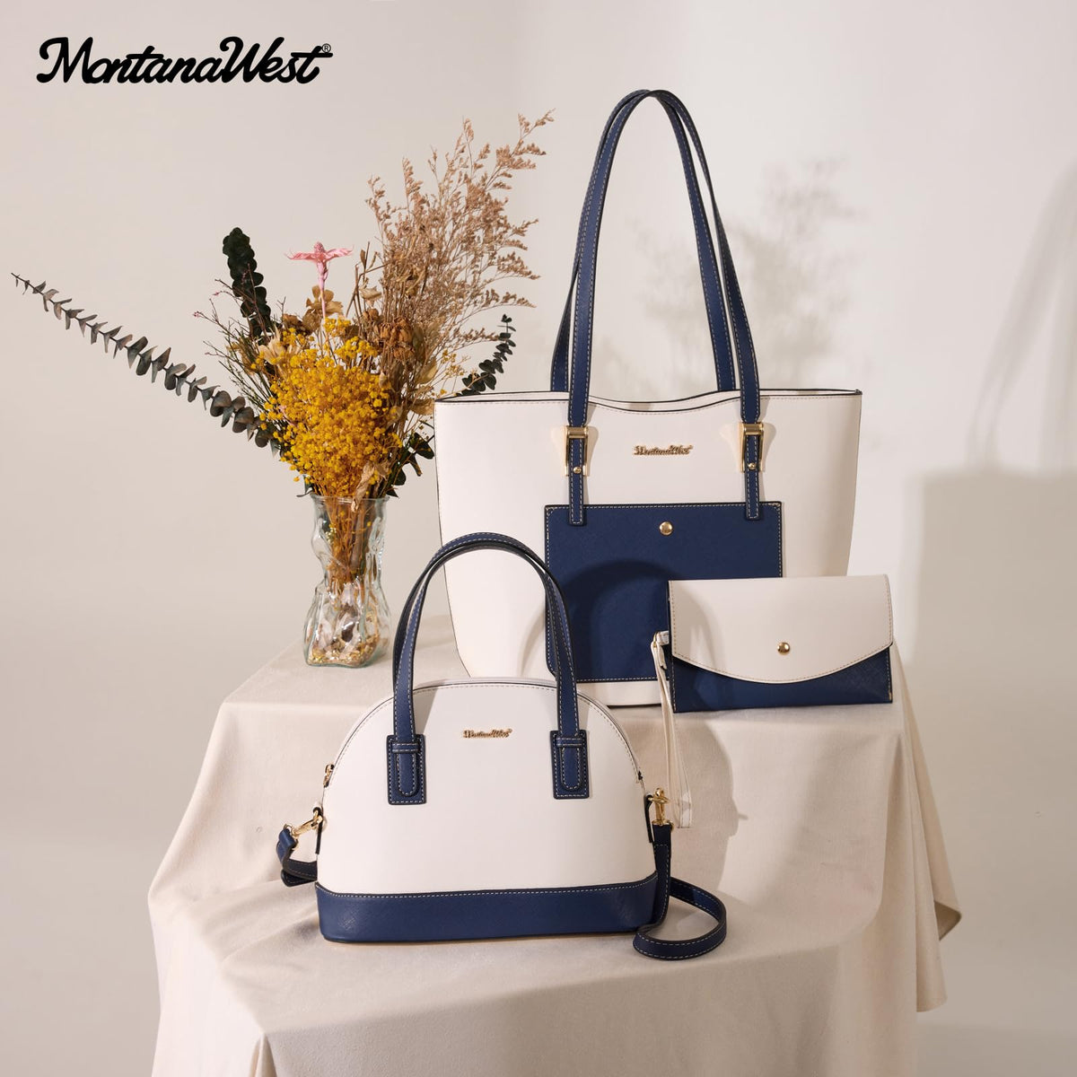 Montana West 3PCS Purses for Women Tote Bag and Wallet Set Shoulder Satchel Handbags