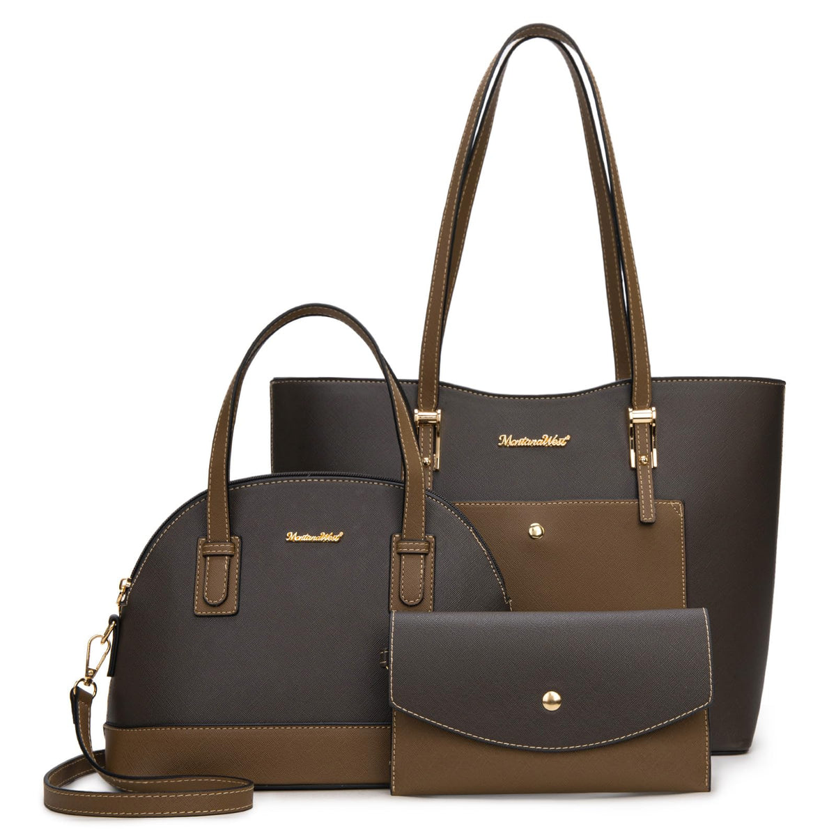 Montana West 3PCS Purses for Women Tote Bag and Wallet Set Shoulder Satchel Handbags