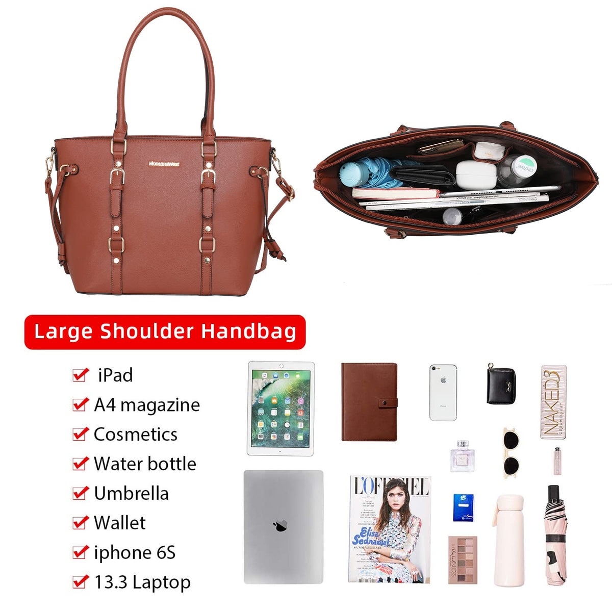Montana West 3PCS Purses for Women Tote Bag and Wallet Set Shoulder Satchel Handbags
