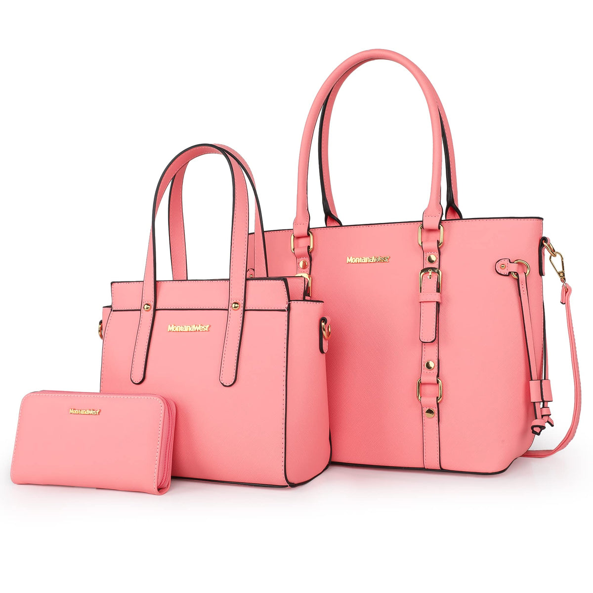 Montana West 3PCS Purses for Women Tote Bag and Wallet Set Shoulder Satchel Handbags