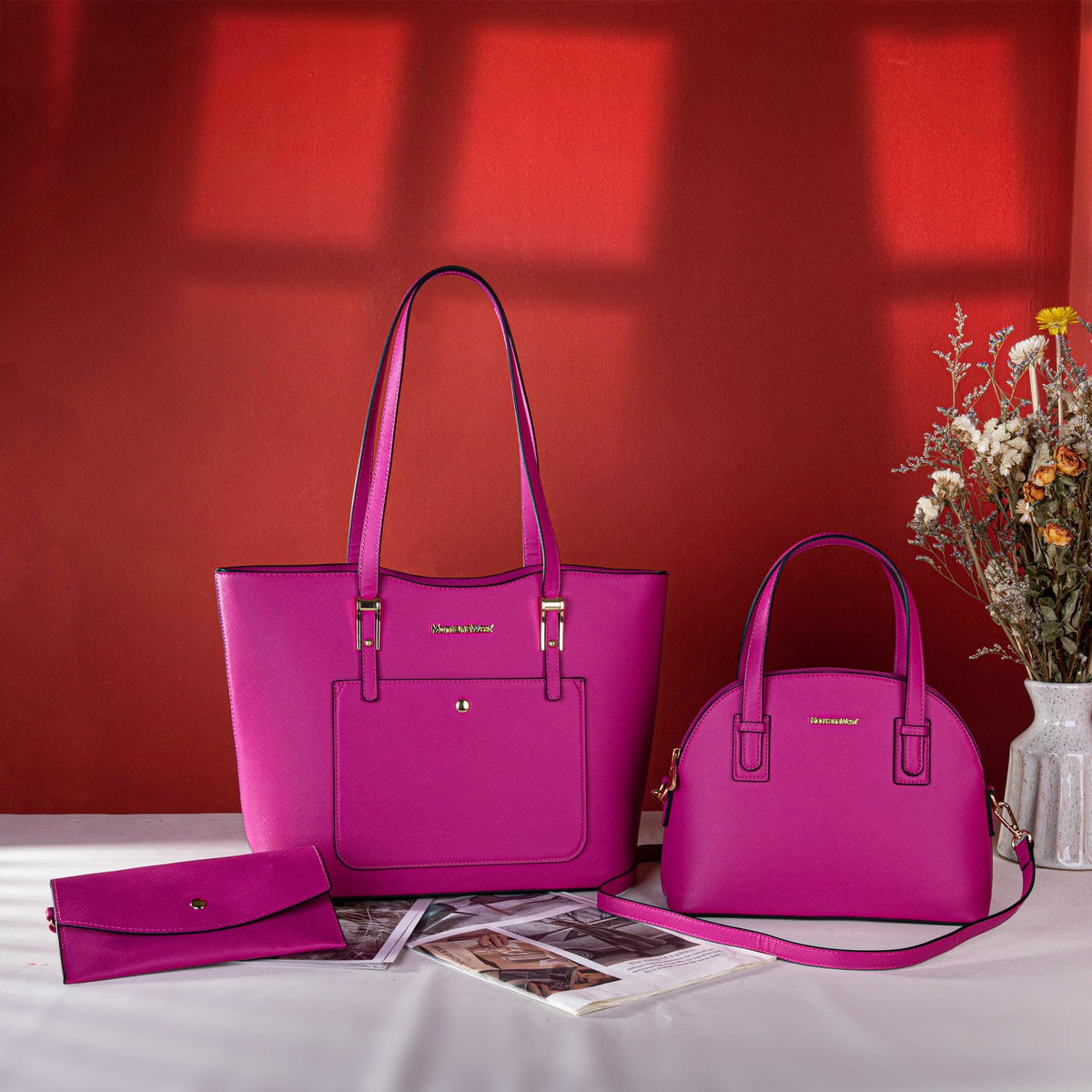 Montana West 3PCS Purses for Women Tote Bag and Wallet Set Shoulder Satchel Handbags