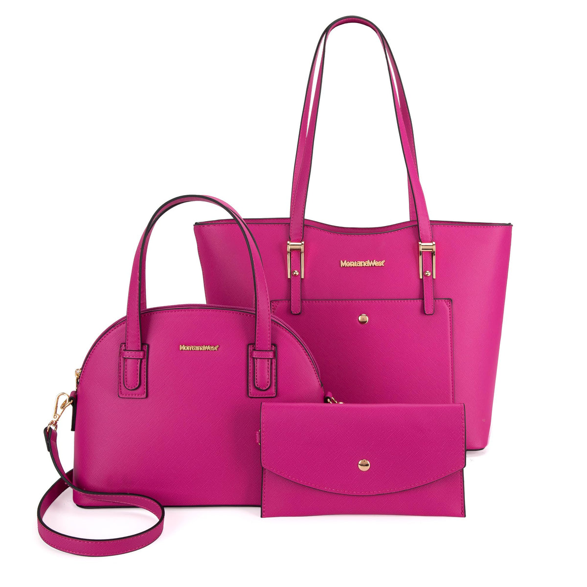 Montana West 3PCS Purses for Women Tote Bag and Wallet Set Shoulder Satchel Handbags
