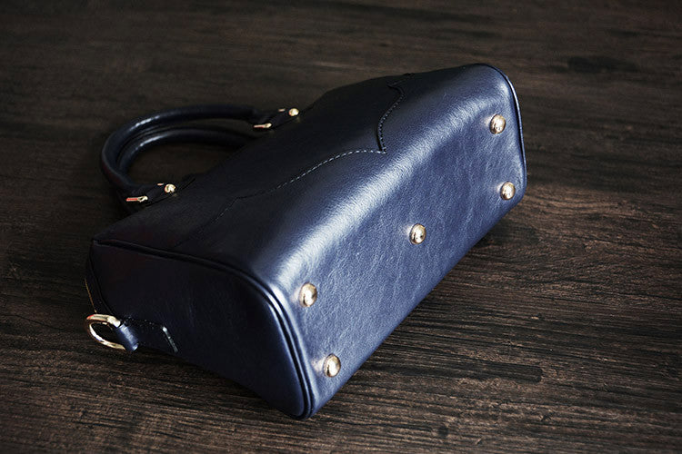 Custom Handmade Vegetable Tanned Italian Leather Tote Bag Lady Bag Women Handbag  D045