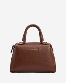 Zita (brown) - Italian calf leather women's handbag (with shoulder strap)